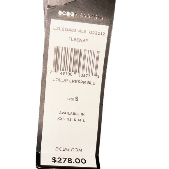 BCBGMAXAZRIA LEENA DRESS in larkspur BLUE - Picture 5 of 8